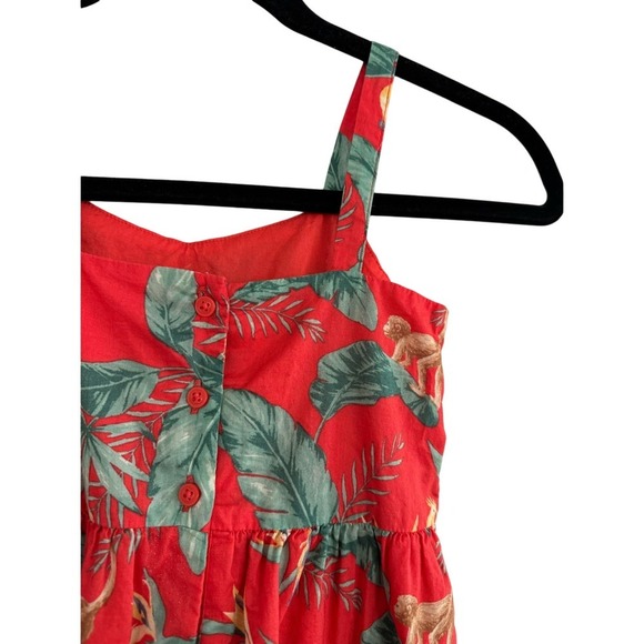 Janie and Jack Orange Jungle Print Dress Size 7 Cotton - Picture 4 of 4